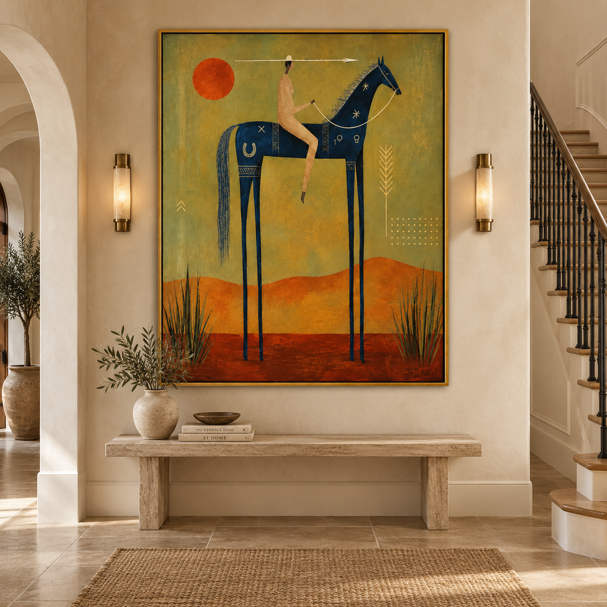 Desert Rider-Modern Equestrian Western Painting