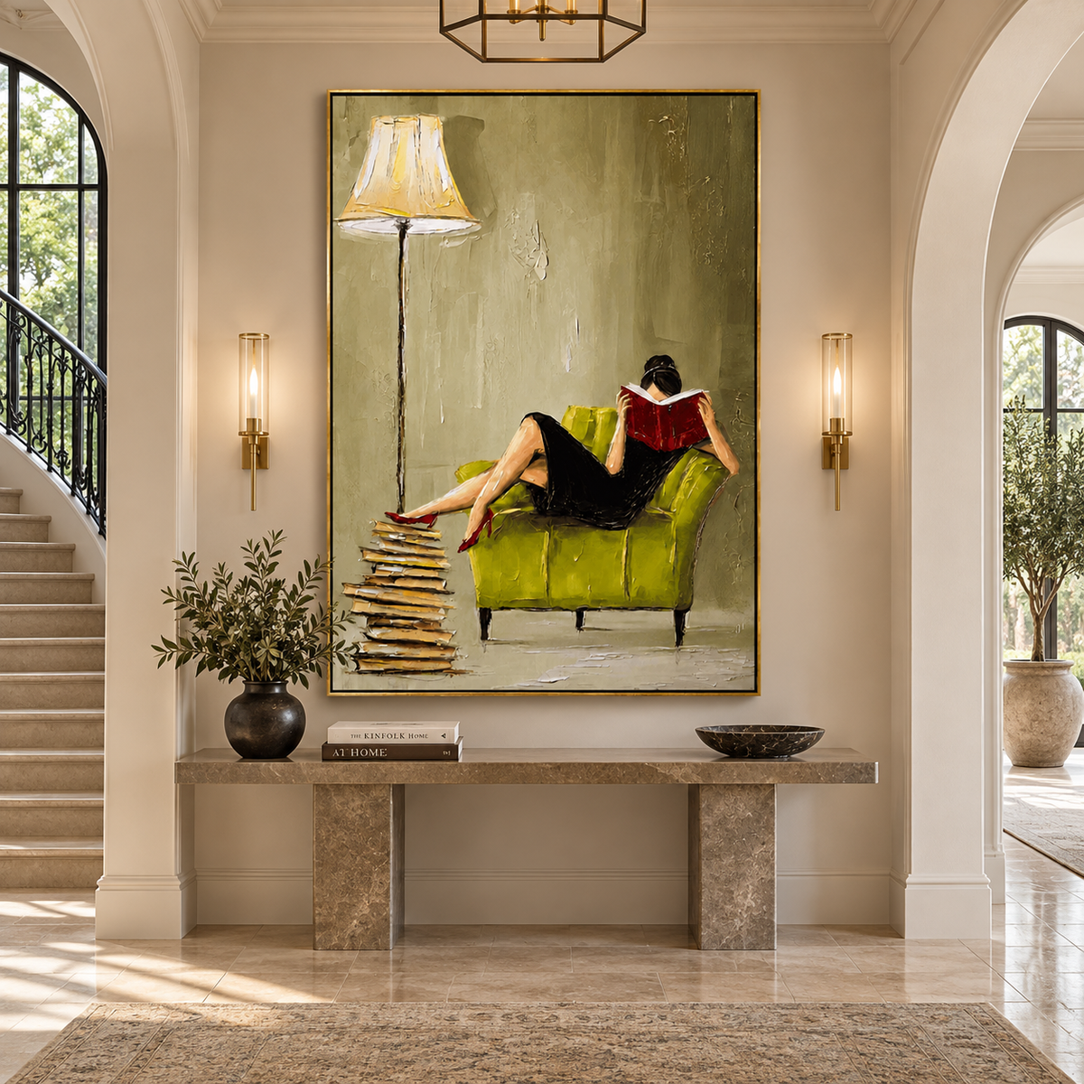 Quiet Reader-Figurative Painting