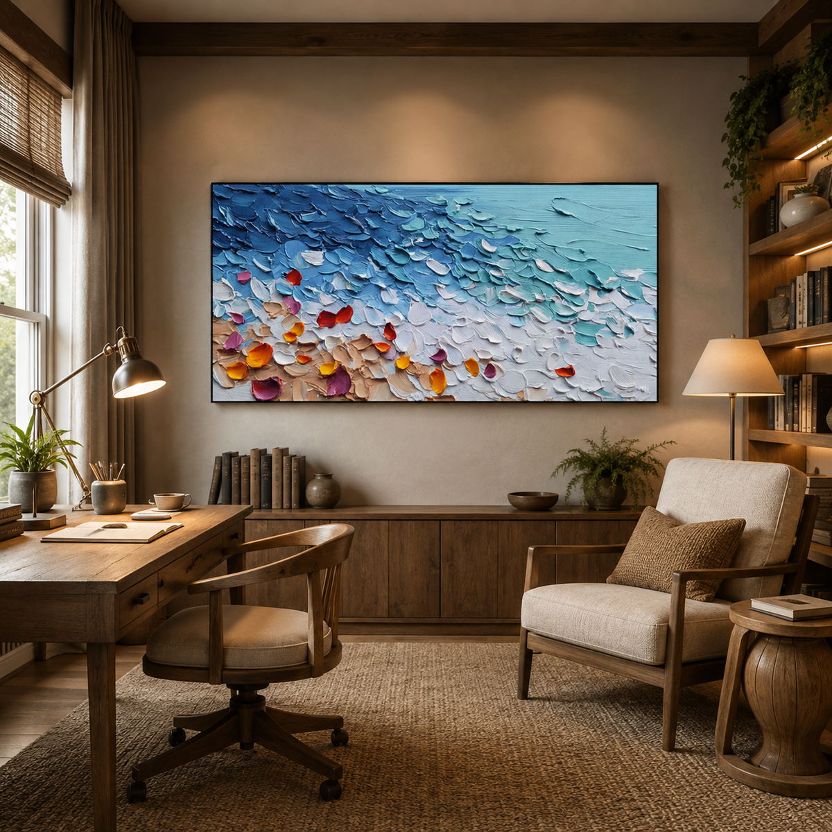 Petal Tide-Colorful Coastal Abstract Painting