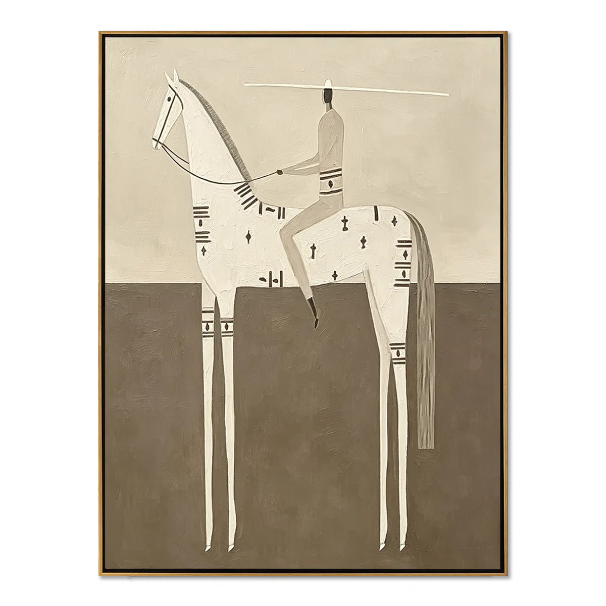 Ivory Rider-Modern Equestrian Horse Painting