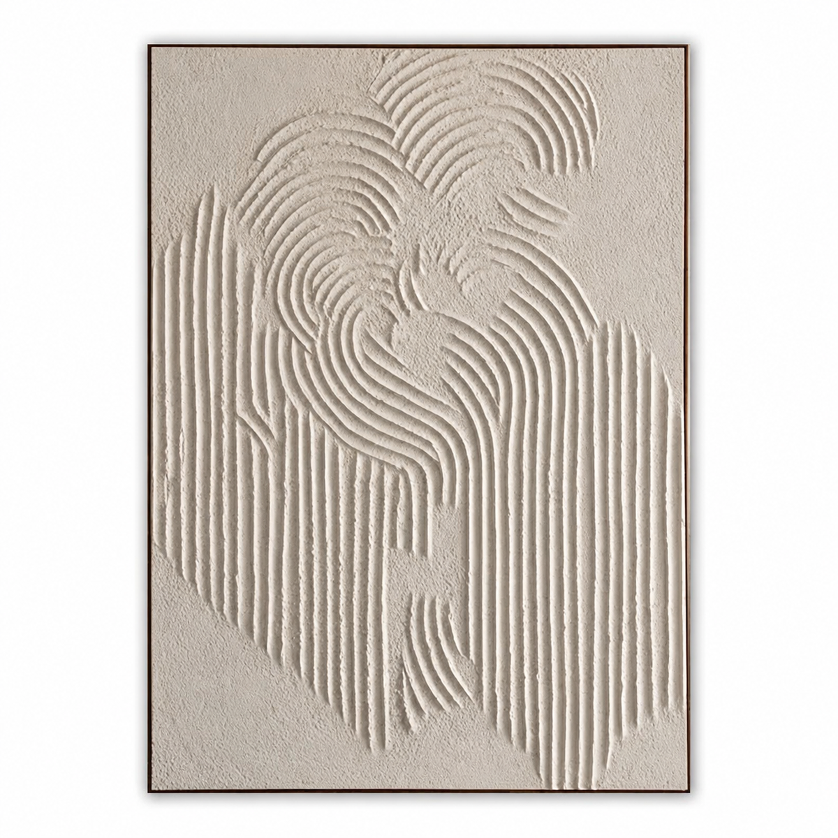 Ivory Flow Relief-Abstract Textured Wall Art