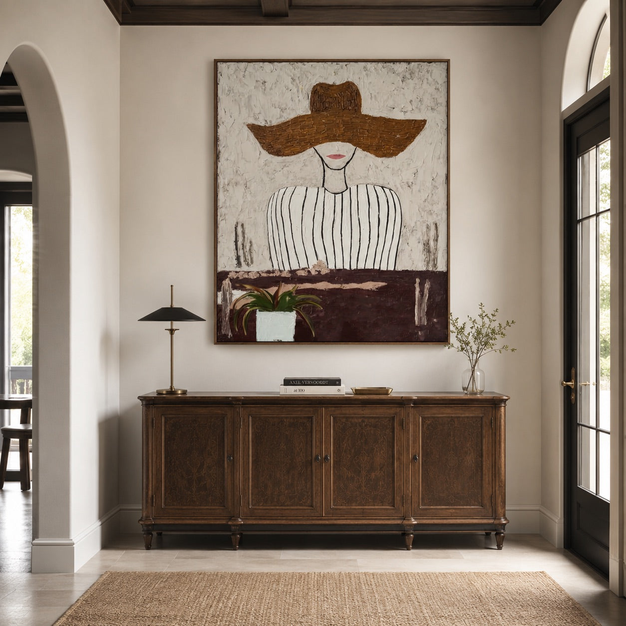 Quiet Shade-Western Woman Oil Painting
