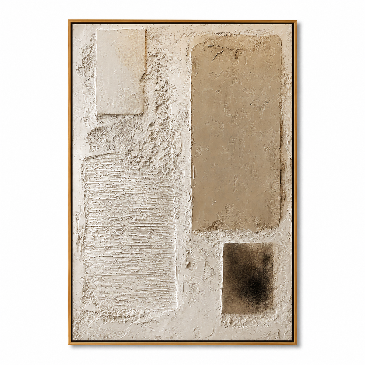 Neutral Layers Relief-Abstract Textured Wall Art