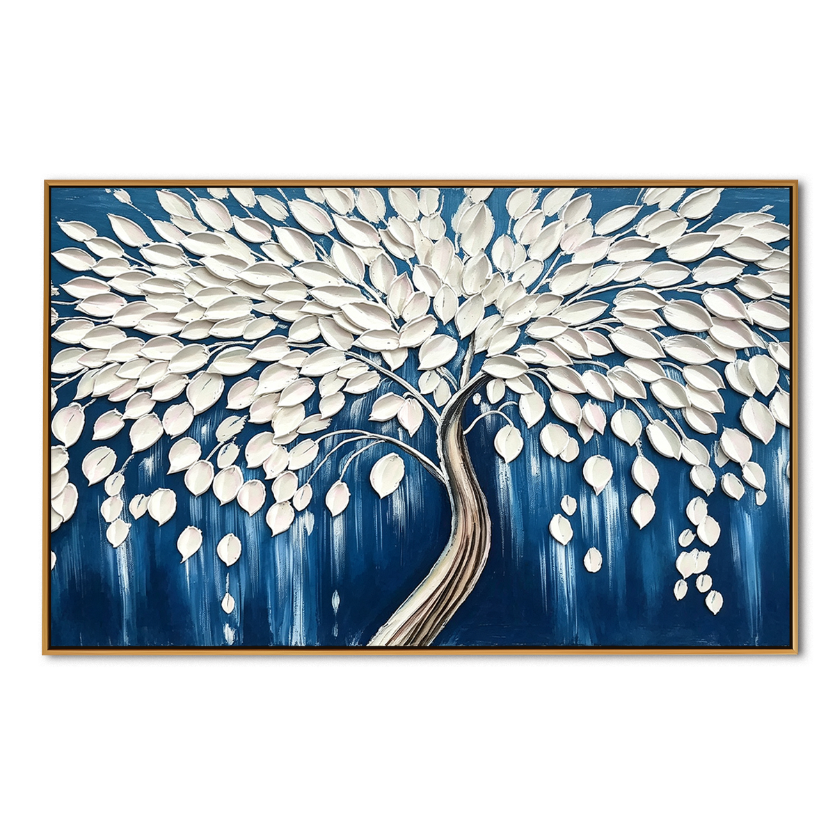 White Leaf Tree-Modern Botanical Painting