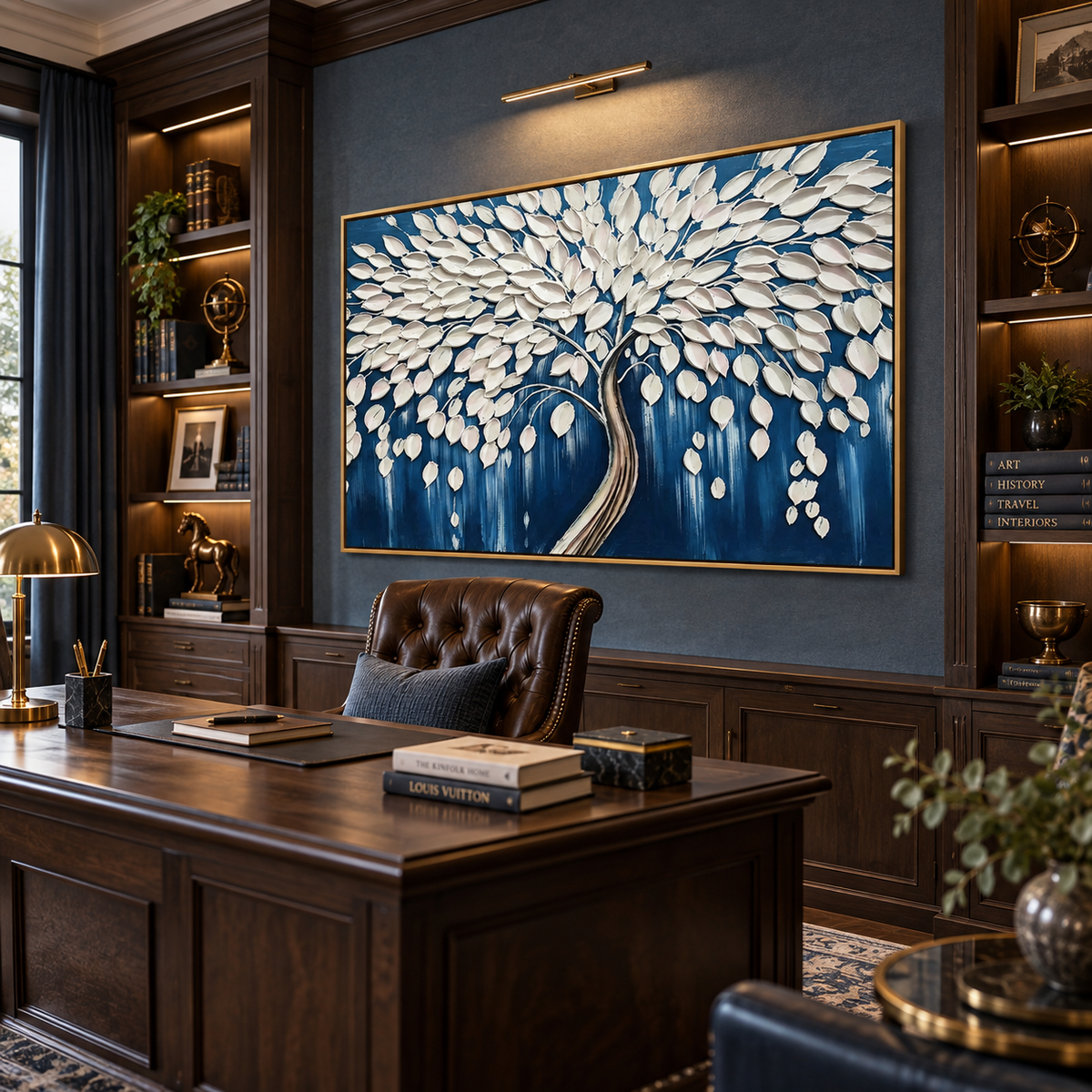 White Leaf Tree-Modern Botanical Painting