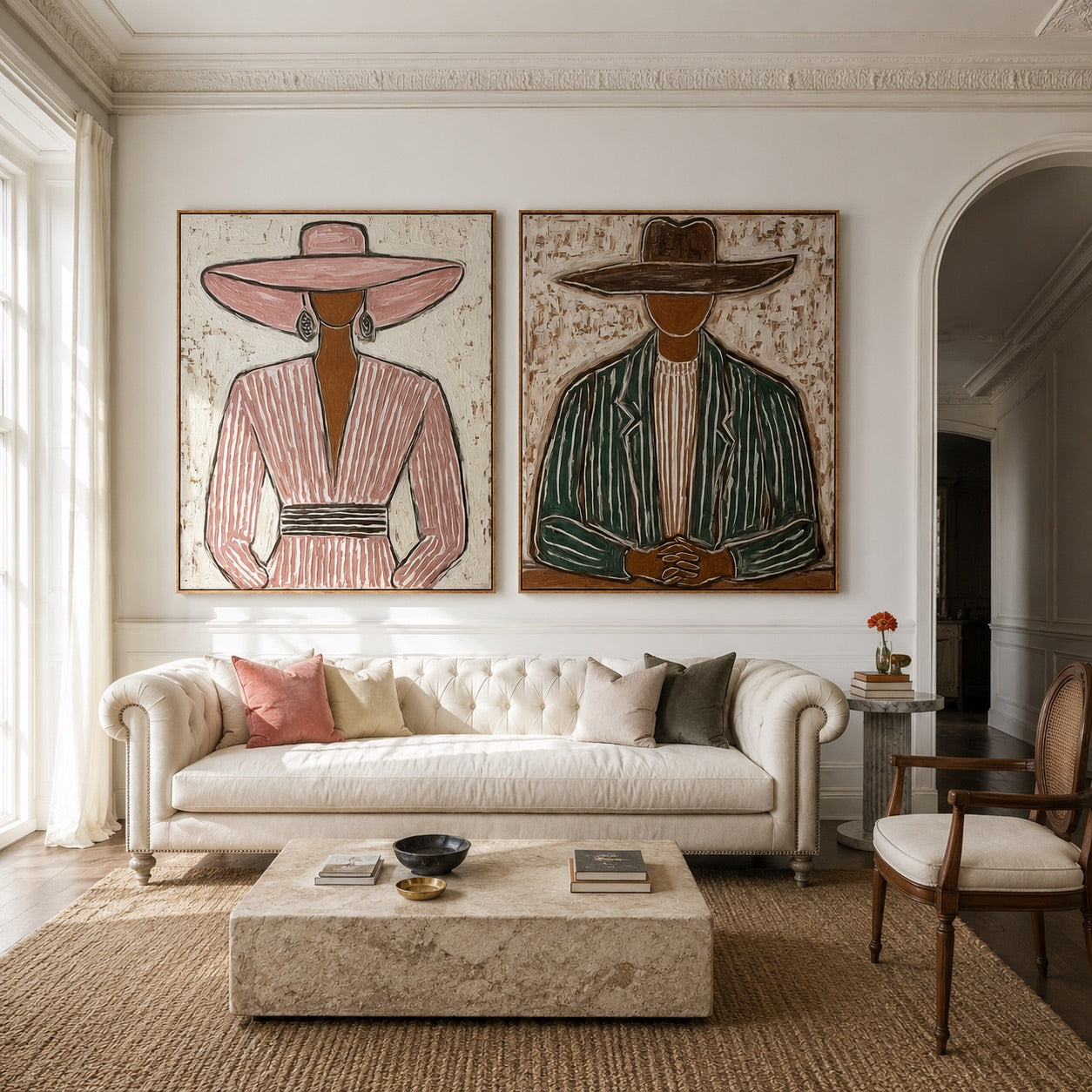 Rose & Sage-Cowgirl Cowboy Oil Painting Set