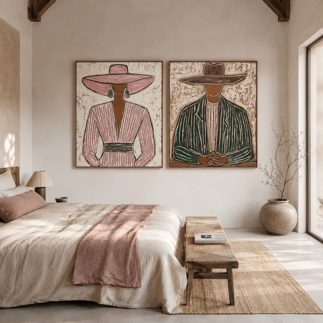 Rose & Sage-Cowgirl Cowboy Oil Painting Set