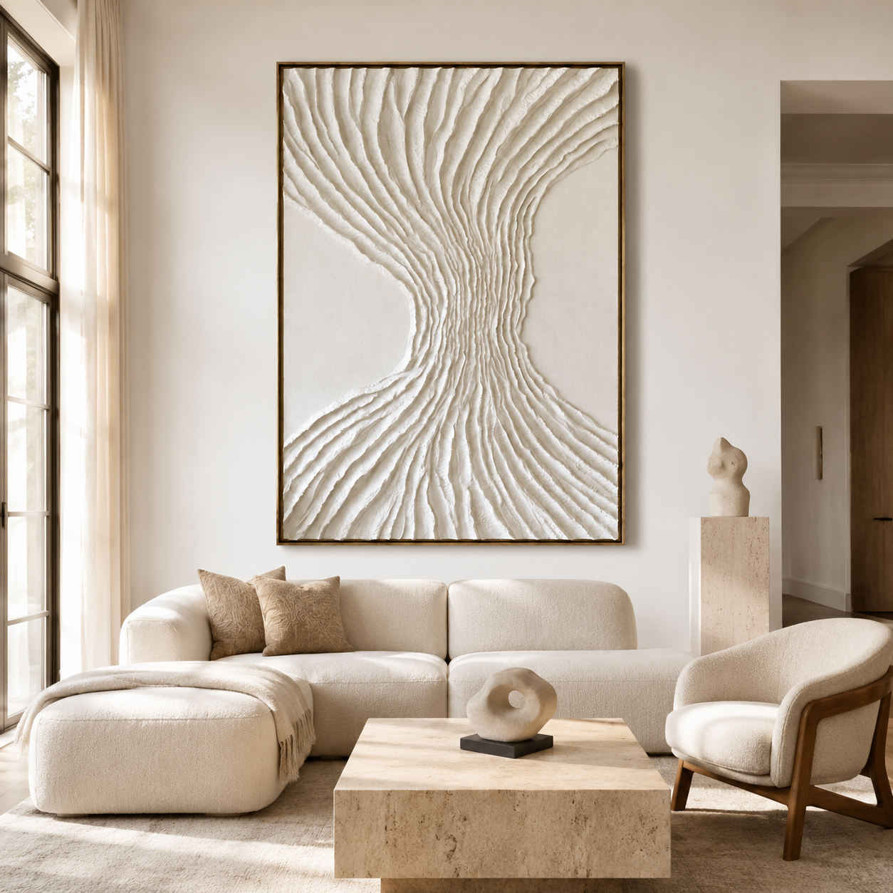 Ivory Current-3D Textured Relief Painting
