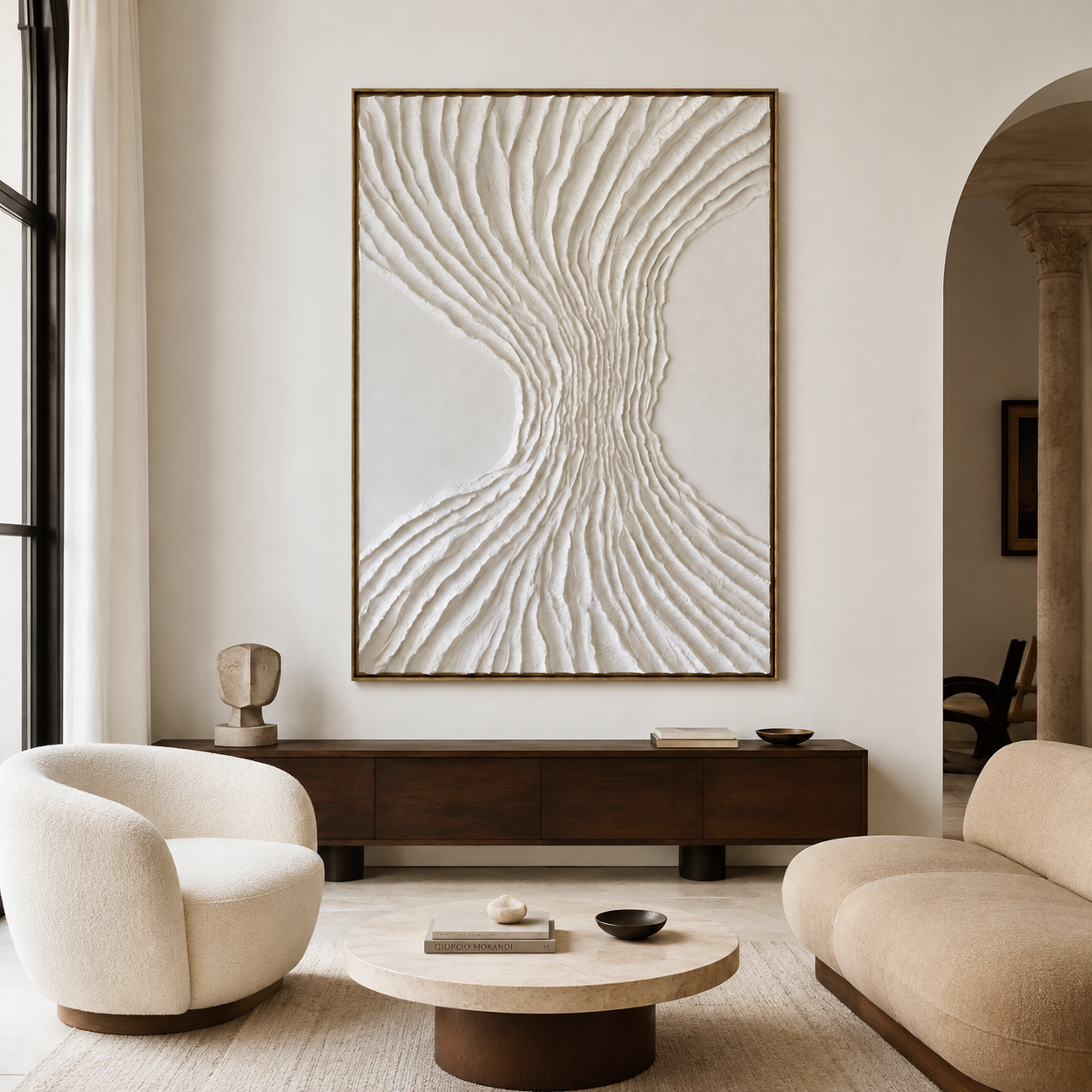 Ivory Current-3D Textured Relief Painting