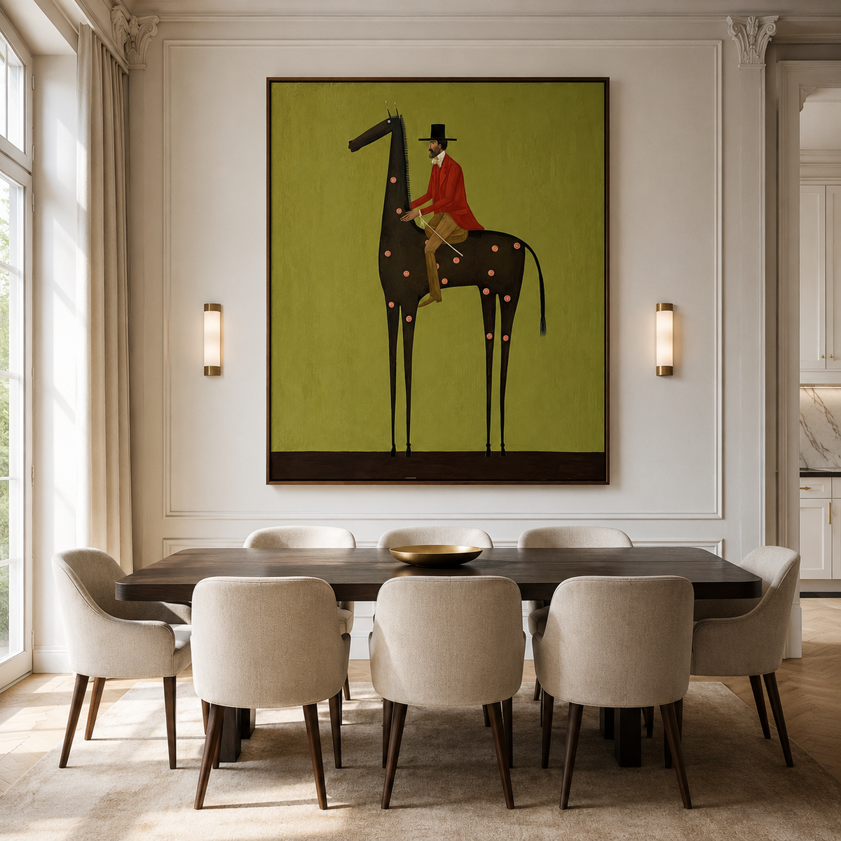 Emerald Rider-Modern Equestrian Western Painting