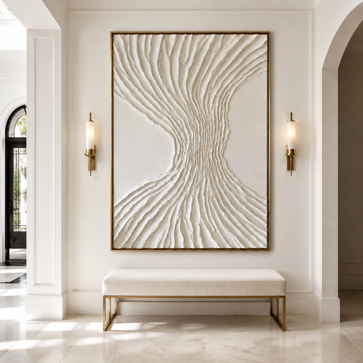 Ivory Current-3D Textured Relief Painting