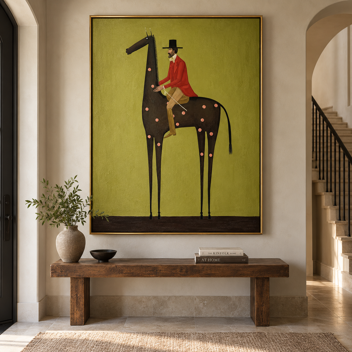 Emerald Rider-Modern Equestrian Western Painting