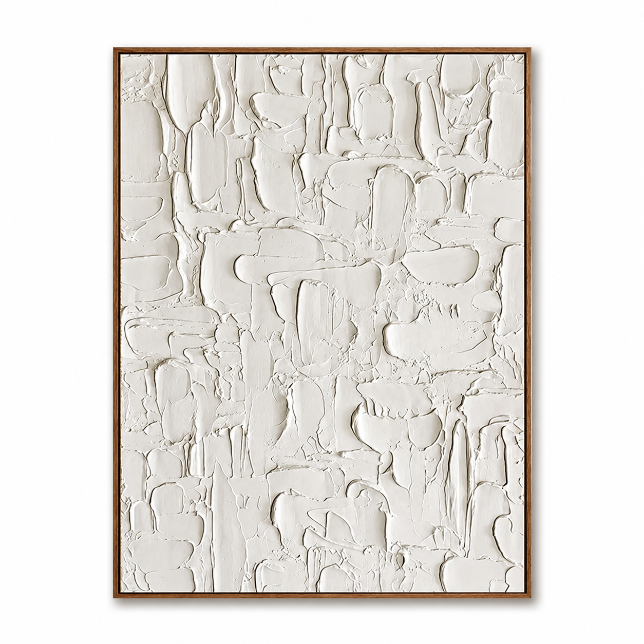 Ivory Layers-Impasto Abstract Painting