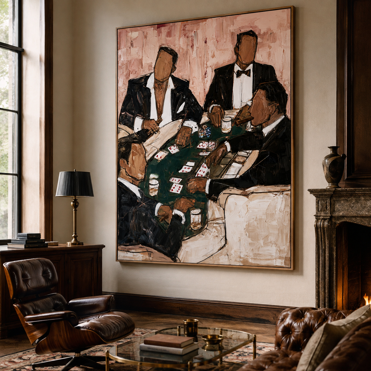 High Stakes-Poker Night Figurative Painting