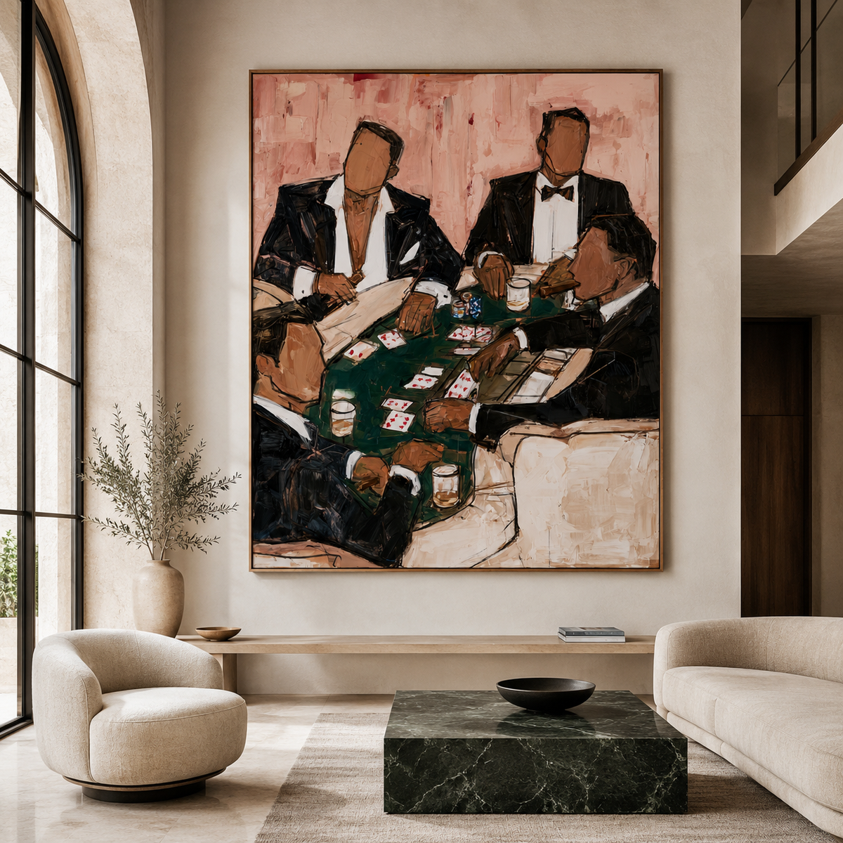 High Stakes-Poker Night Figurative Painting