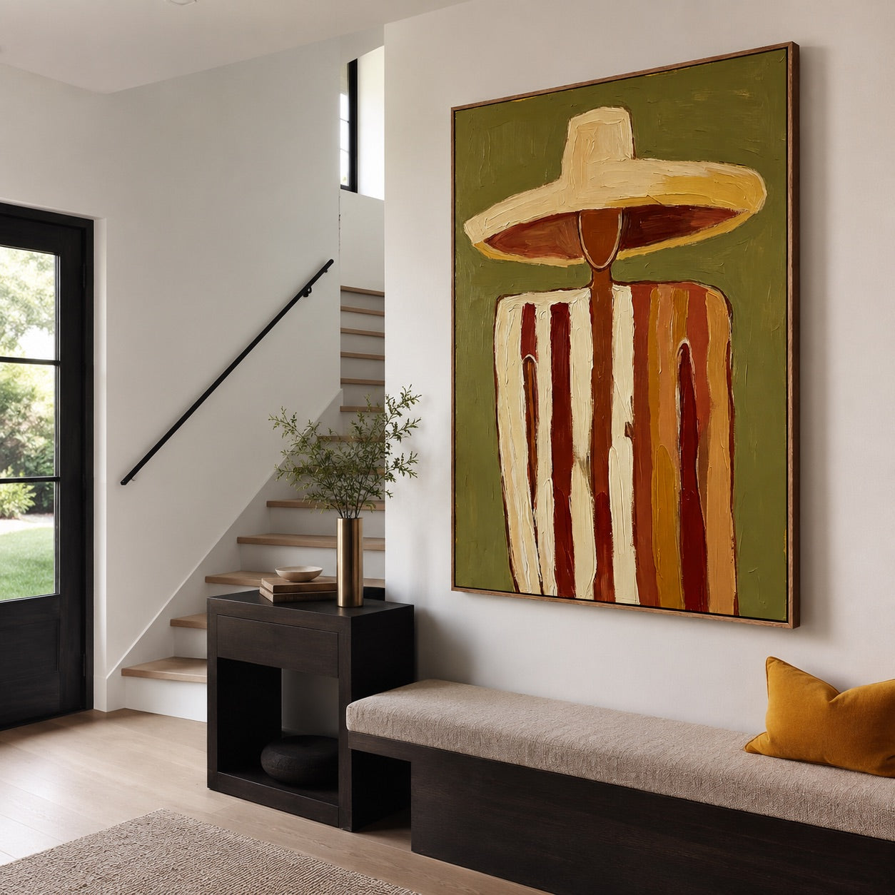 Sunset Stripe-Western Figure Oil Painting