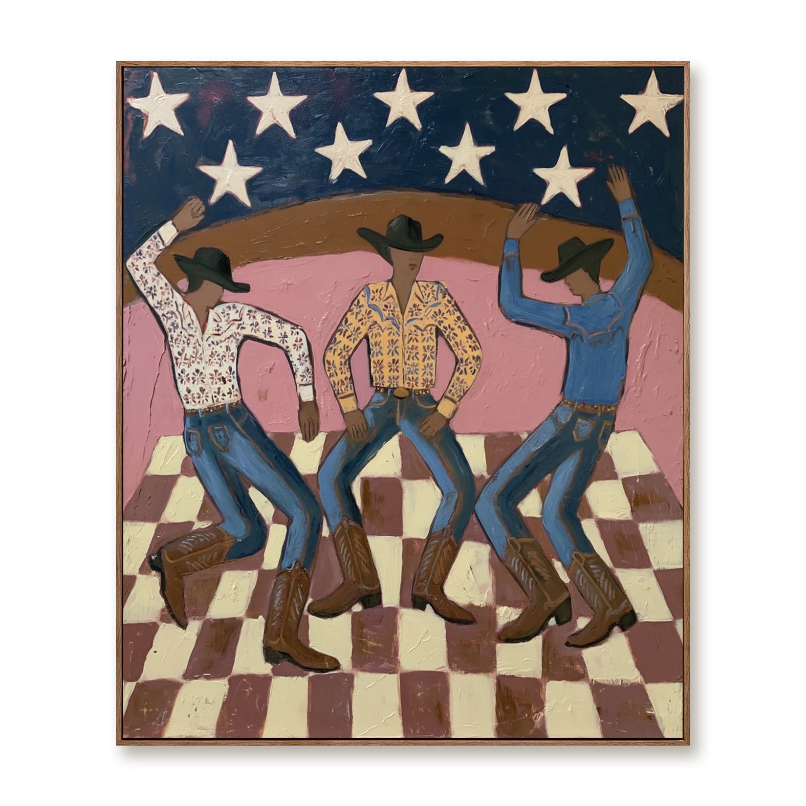 Boot Scoot-Cowboy Dance Oil Painting