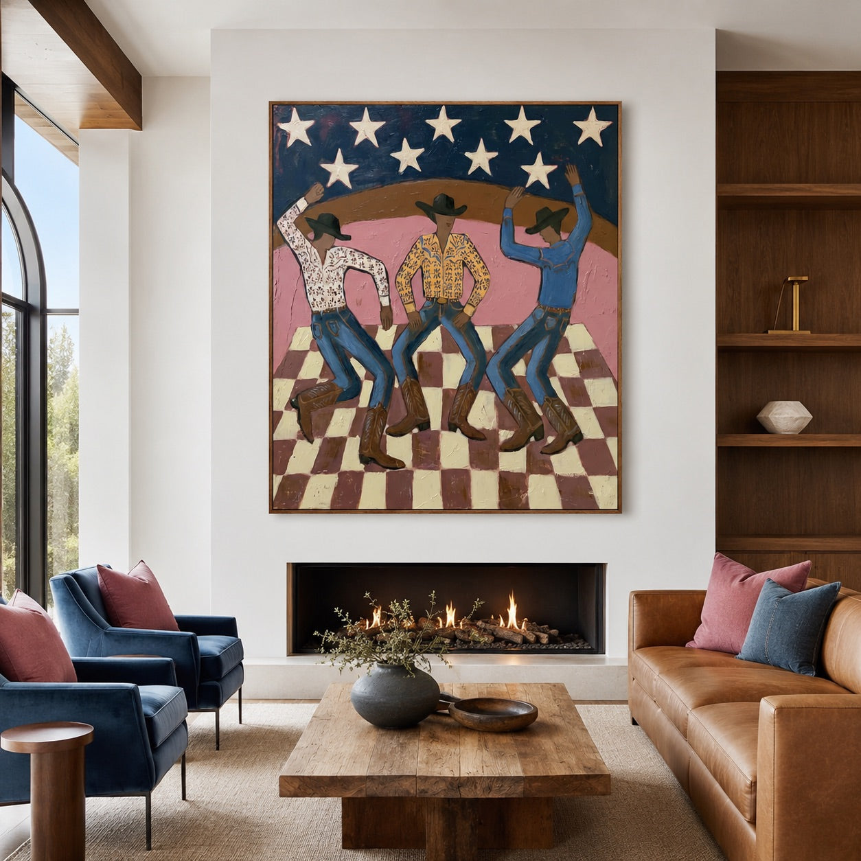 Boot Scoot-Cowboy Dance Oil Painting