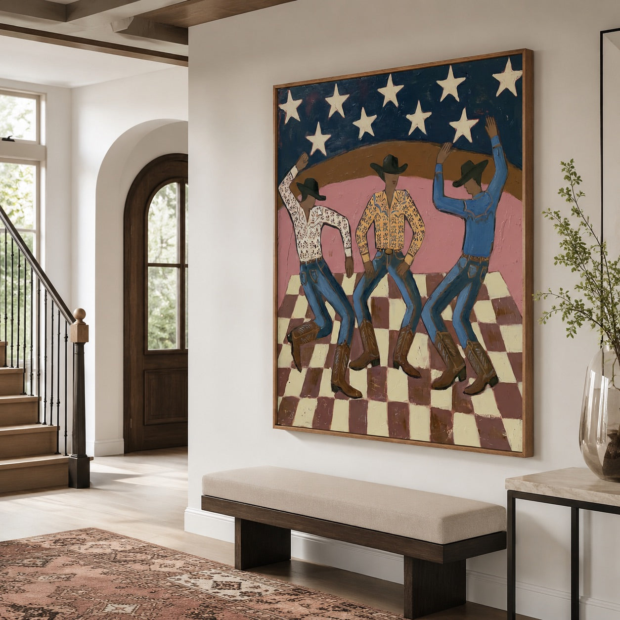 Boot Scoot-Cowboy Dance Oil Painting