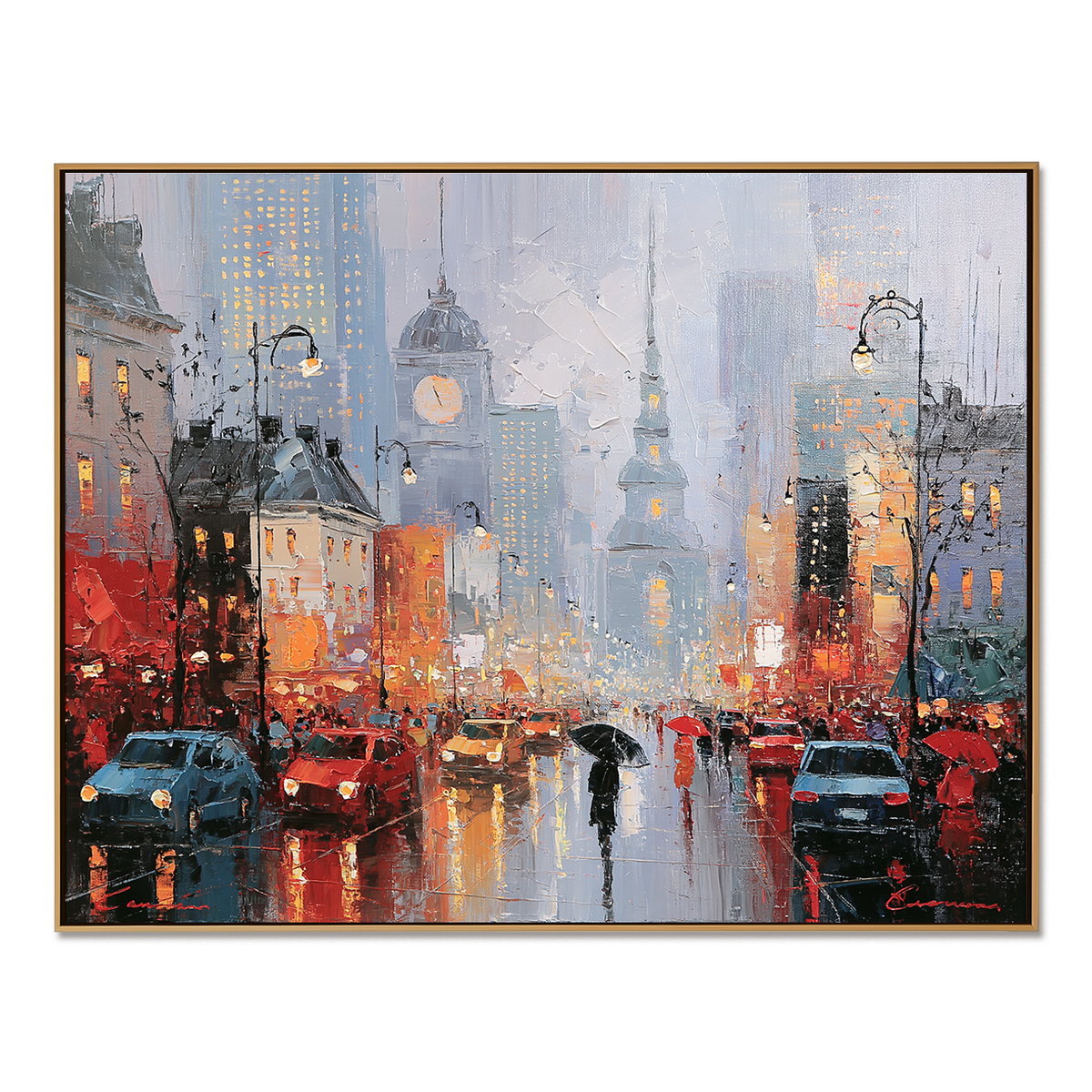 Rainy Cityscape-Urban Street Painting