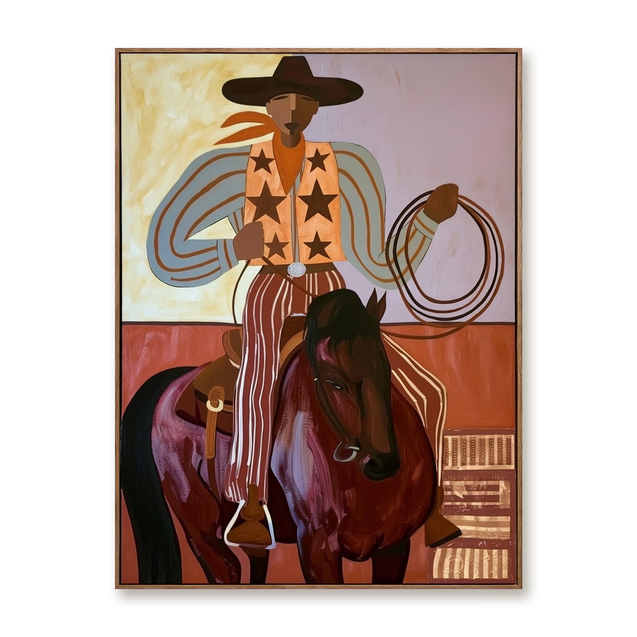 Star Rider-Western Cowboy Oil Painting