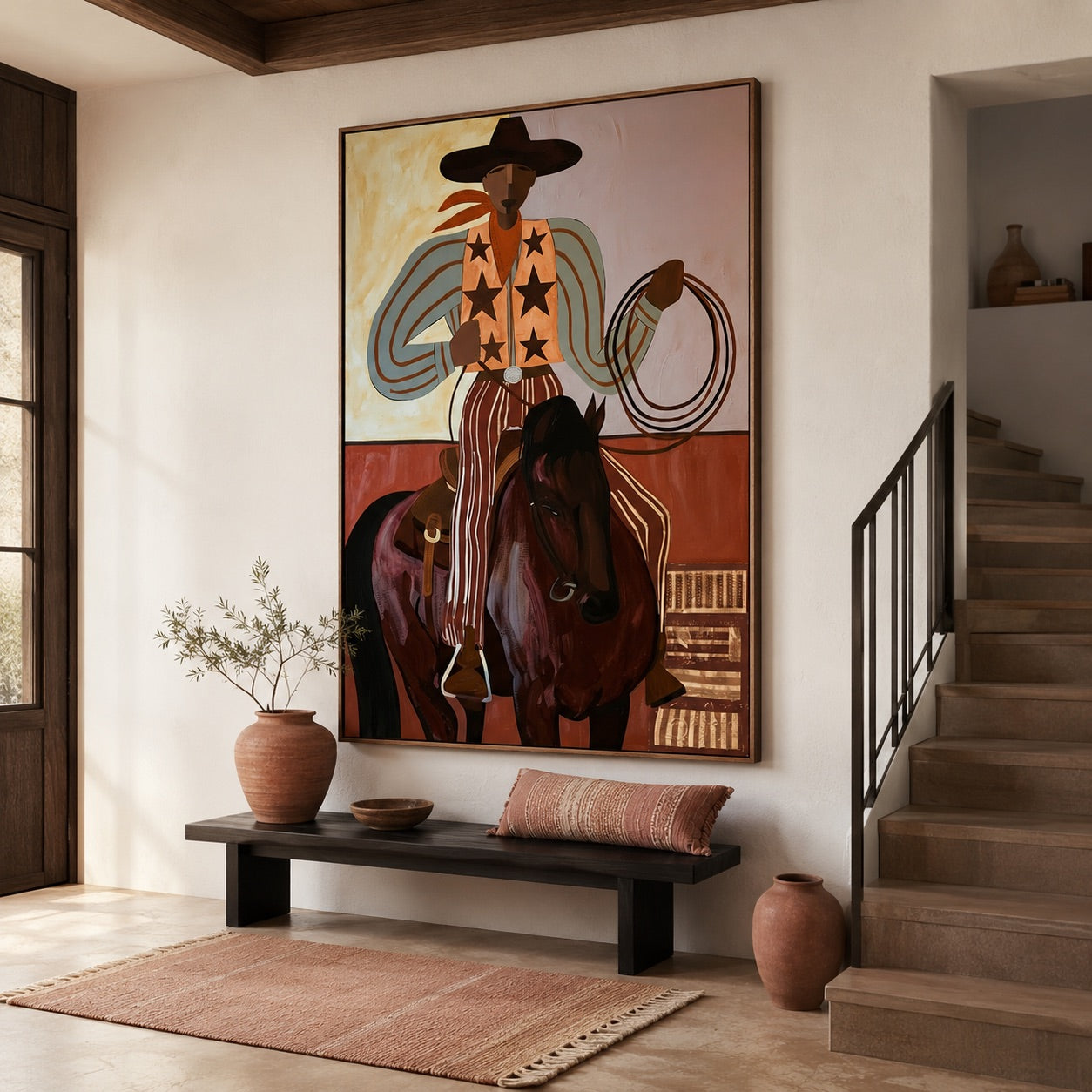 Star Rider-Western Cowboy Oil Painting