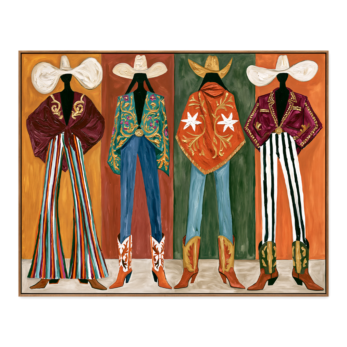 Rodeo Quartet-Western Fashion Painting