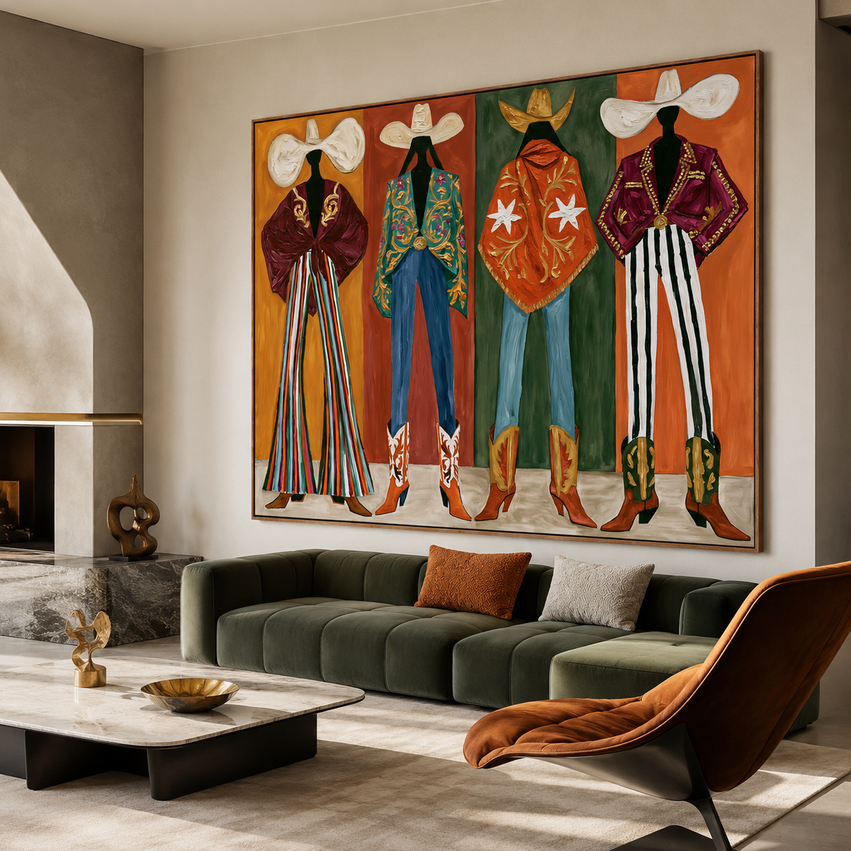 Rodeo Quartet-Western Fashion Painting