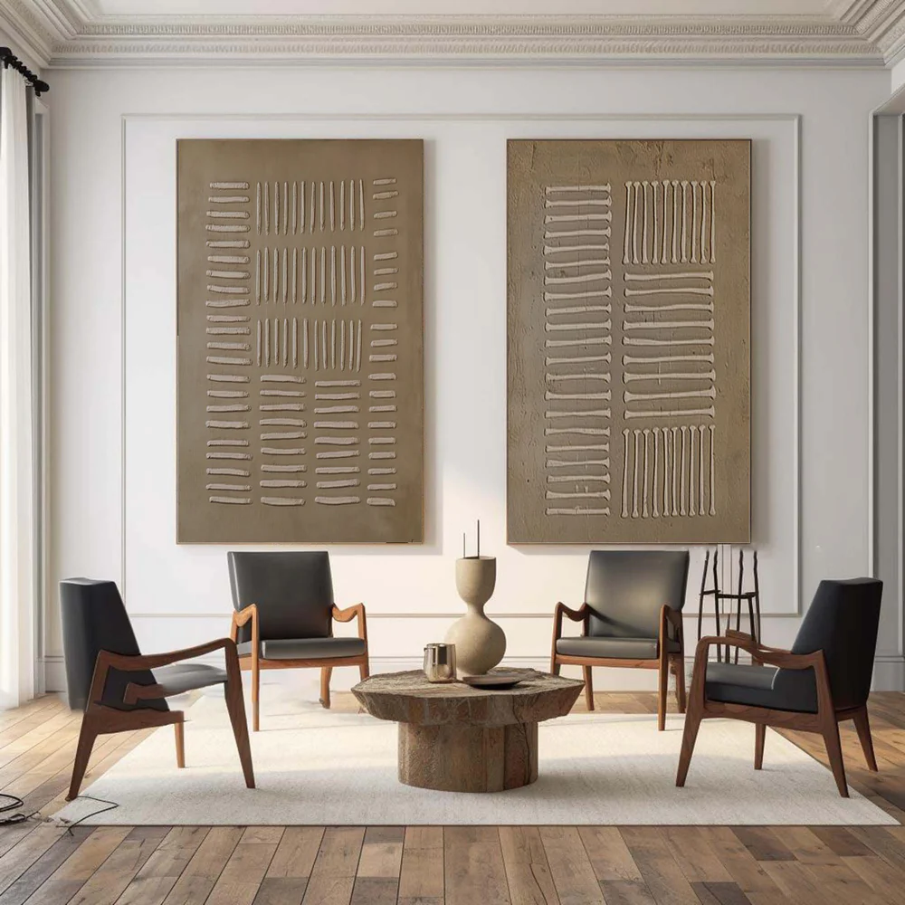 Quiet Measure-Two Piece Relief Painting