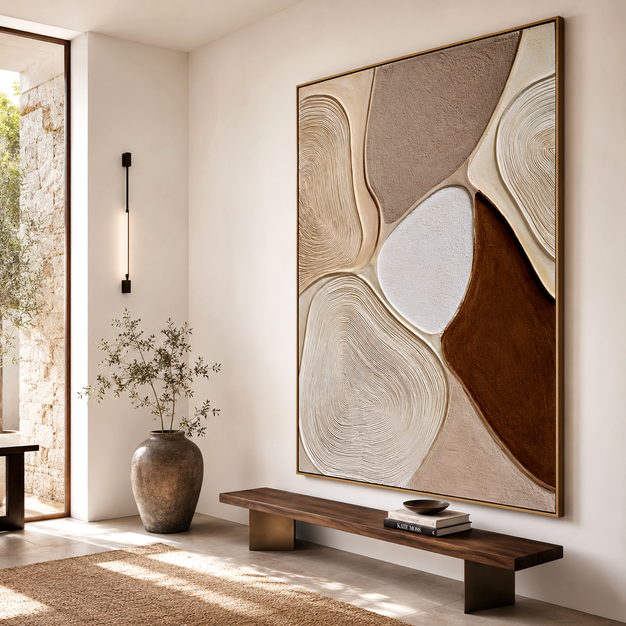 Earthbound Forms-Organic Textured Abstract Painting