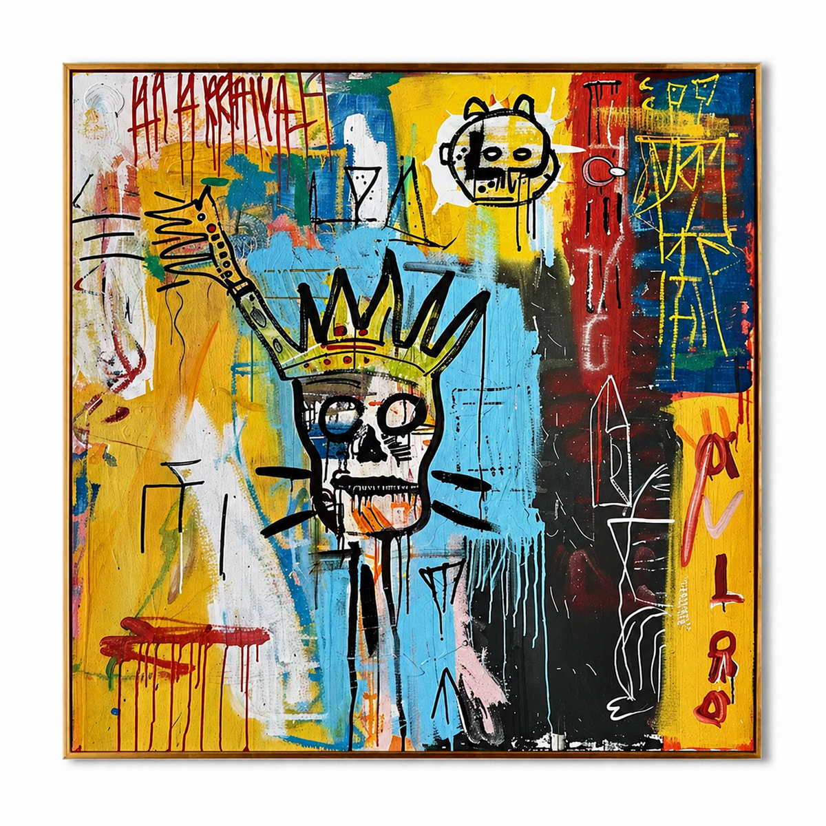 Crowned Chaos-Abstract Graffiti Portrait Painting
