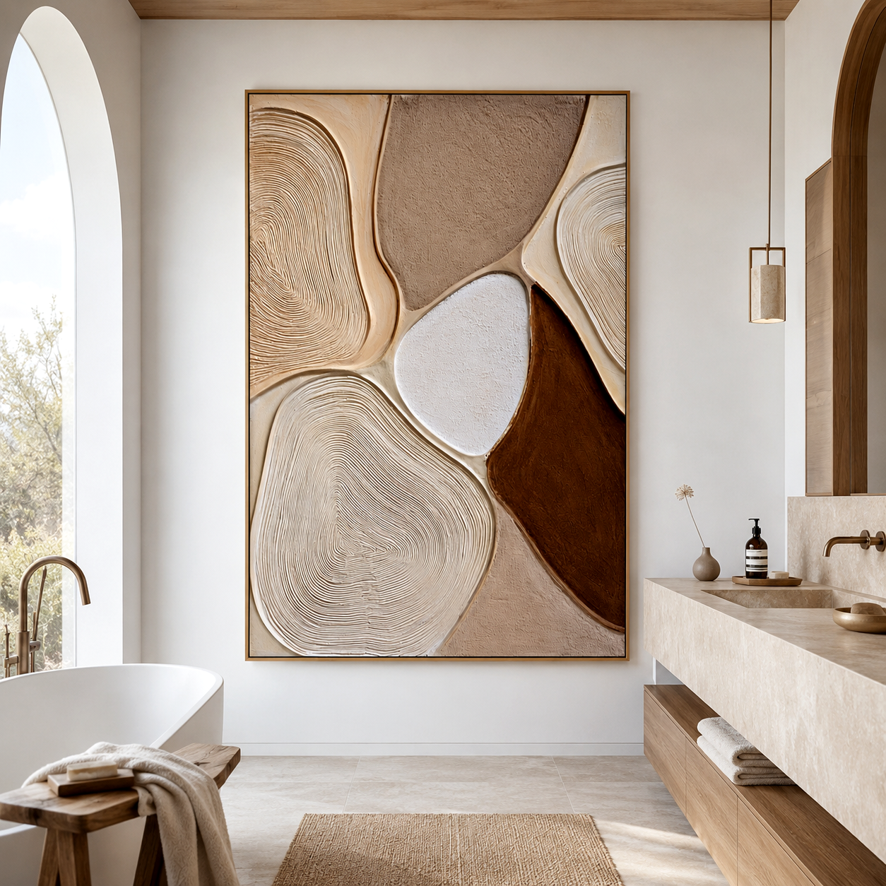 Earthbound Forms-Organic Textured Abstract Painting