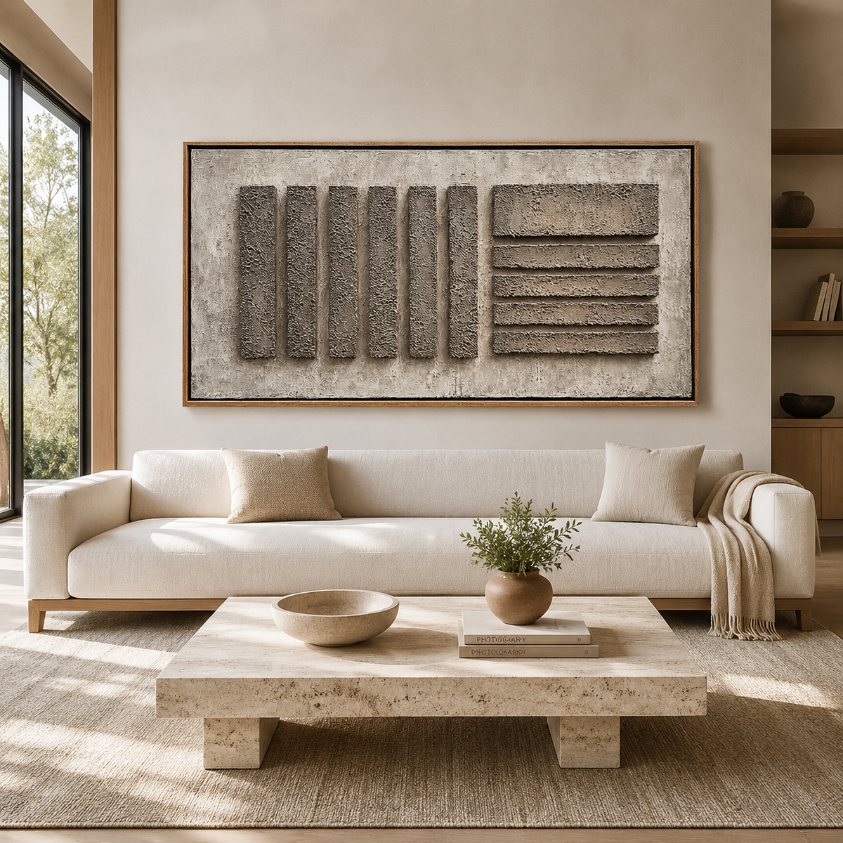 Architectural Rhythm Relief-Abstract Textured Wall Art