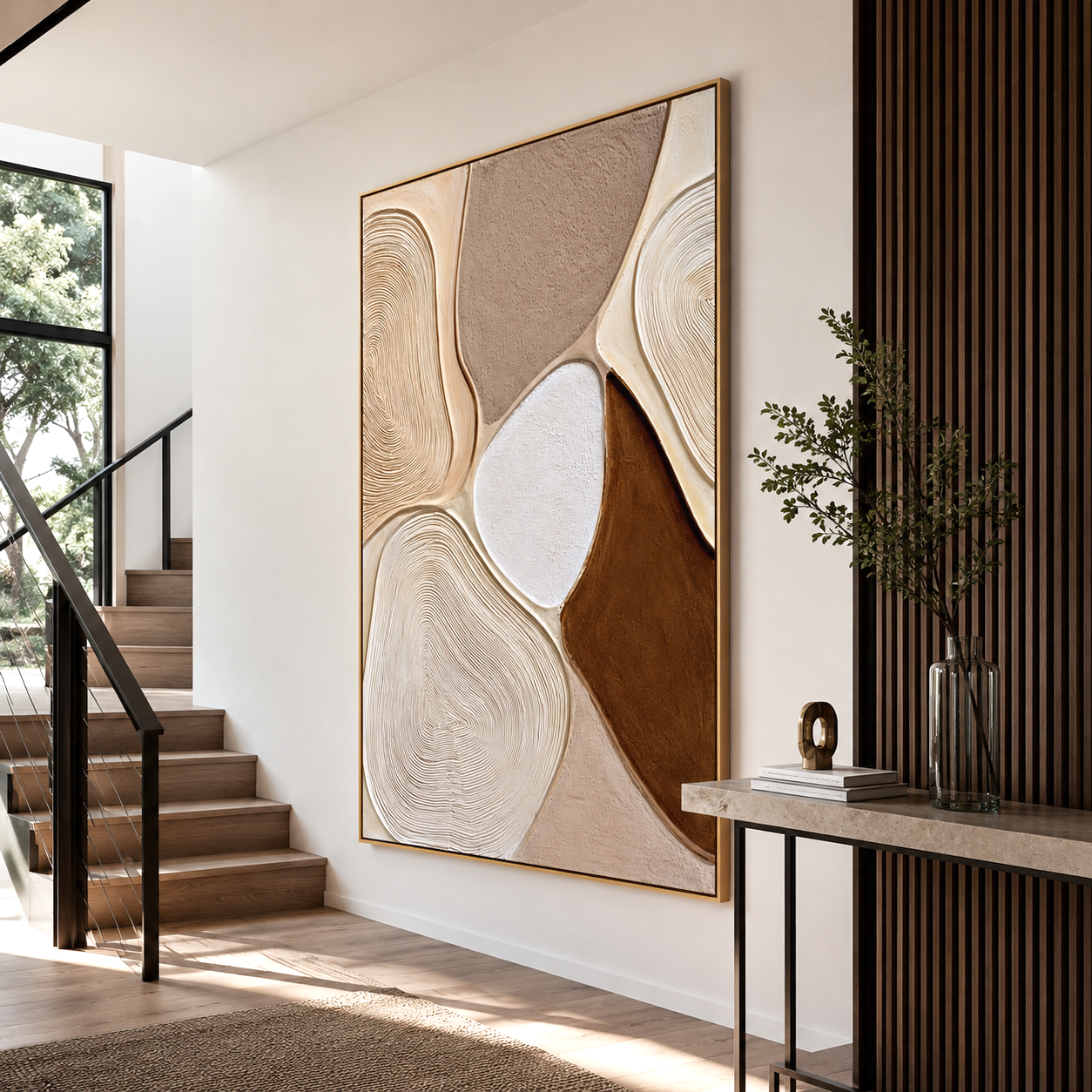 Earthbound Forms-Organic Textured Abstract Painting