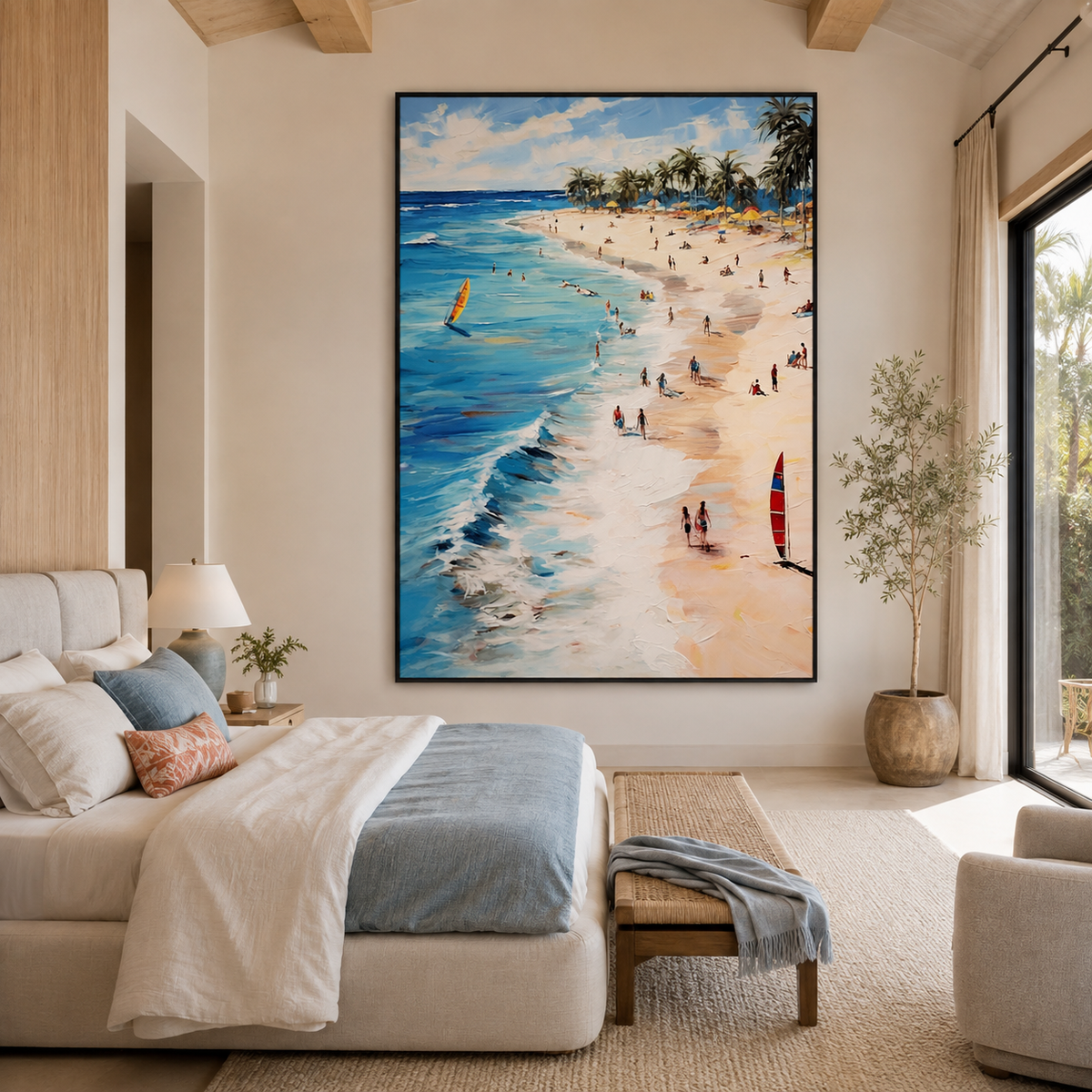 Coastal Escape-Tropical Beach Painting