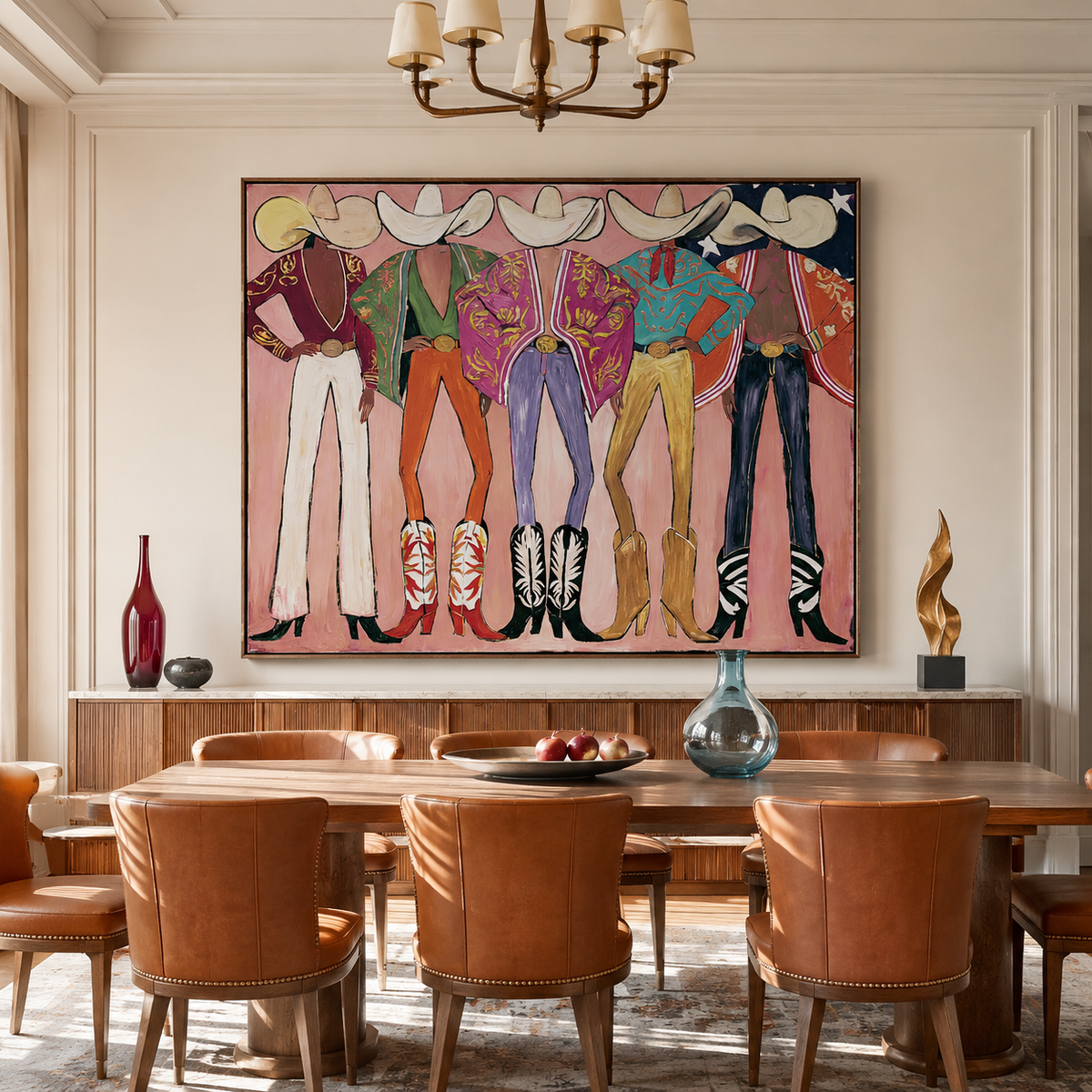 Pink Rodeo-Five Cowgirl Painting