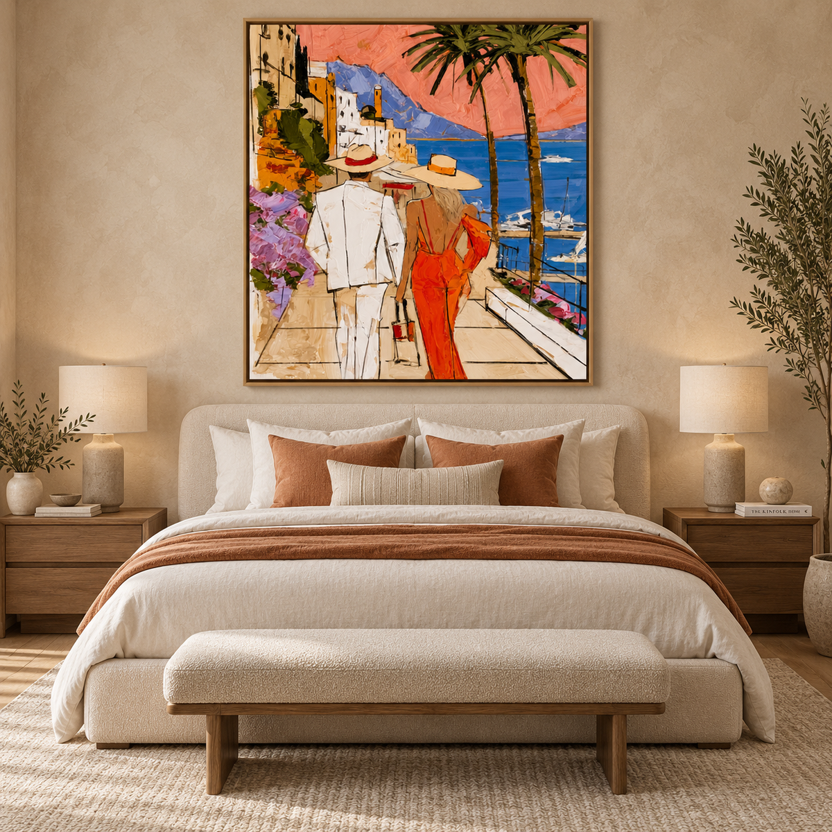 Sunset Riviera-Coastal Couple Painting
