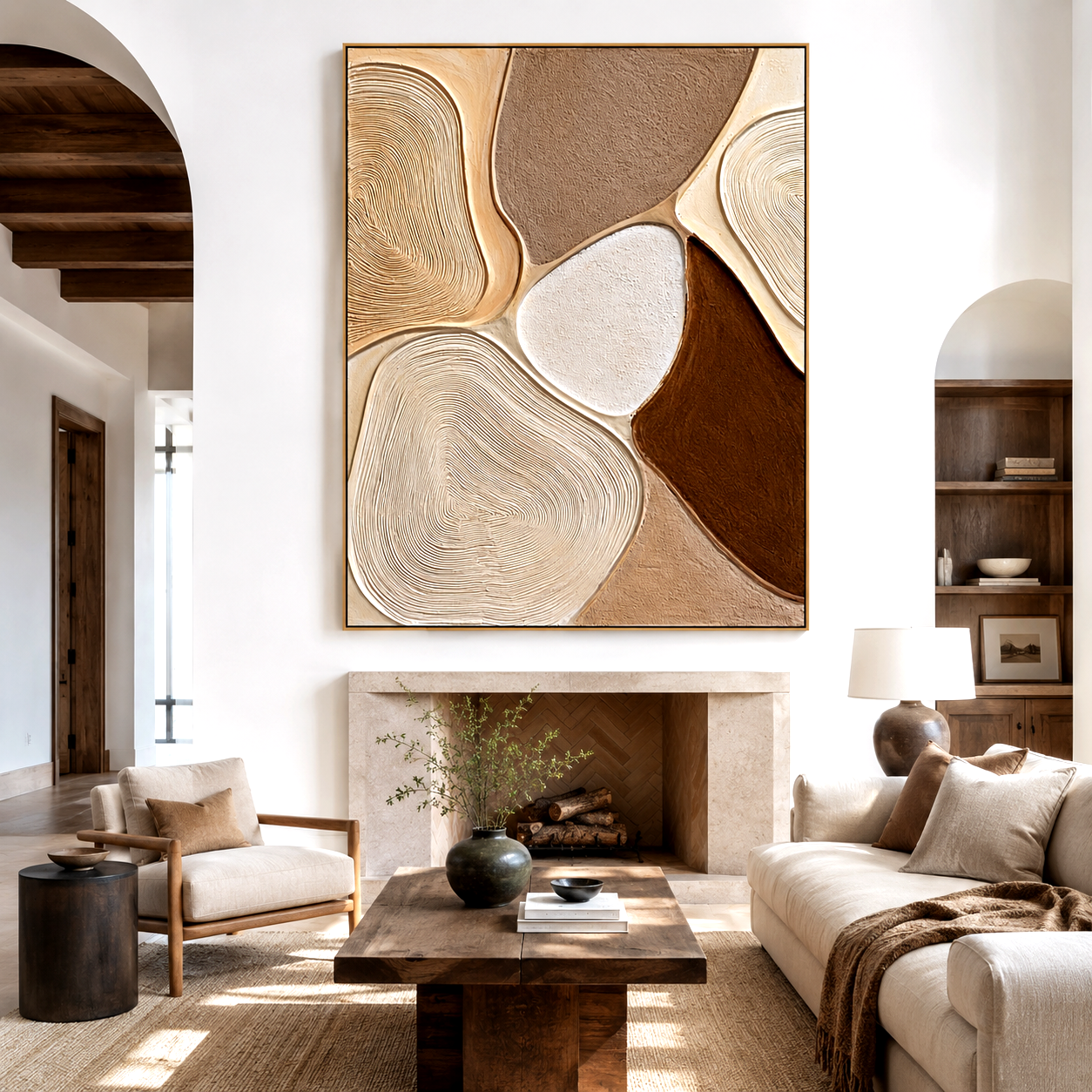 Earthbound Forms-Organic Textured Abstract Painting