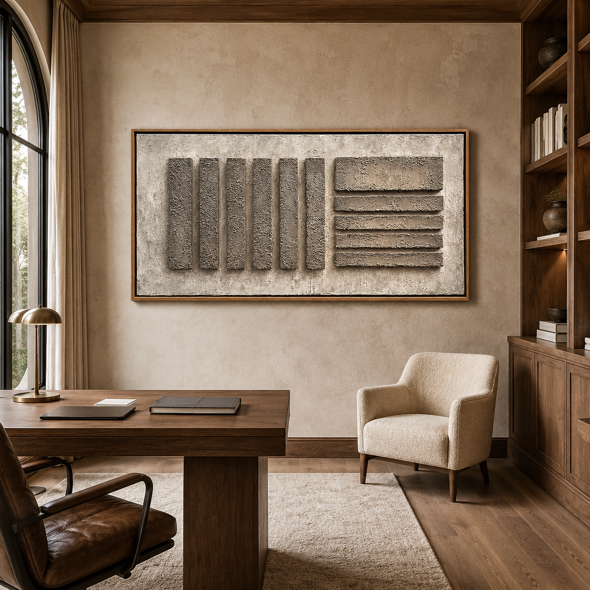 Architectural Rhythm Relief-Abstract Textured Wall Art
