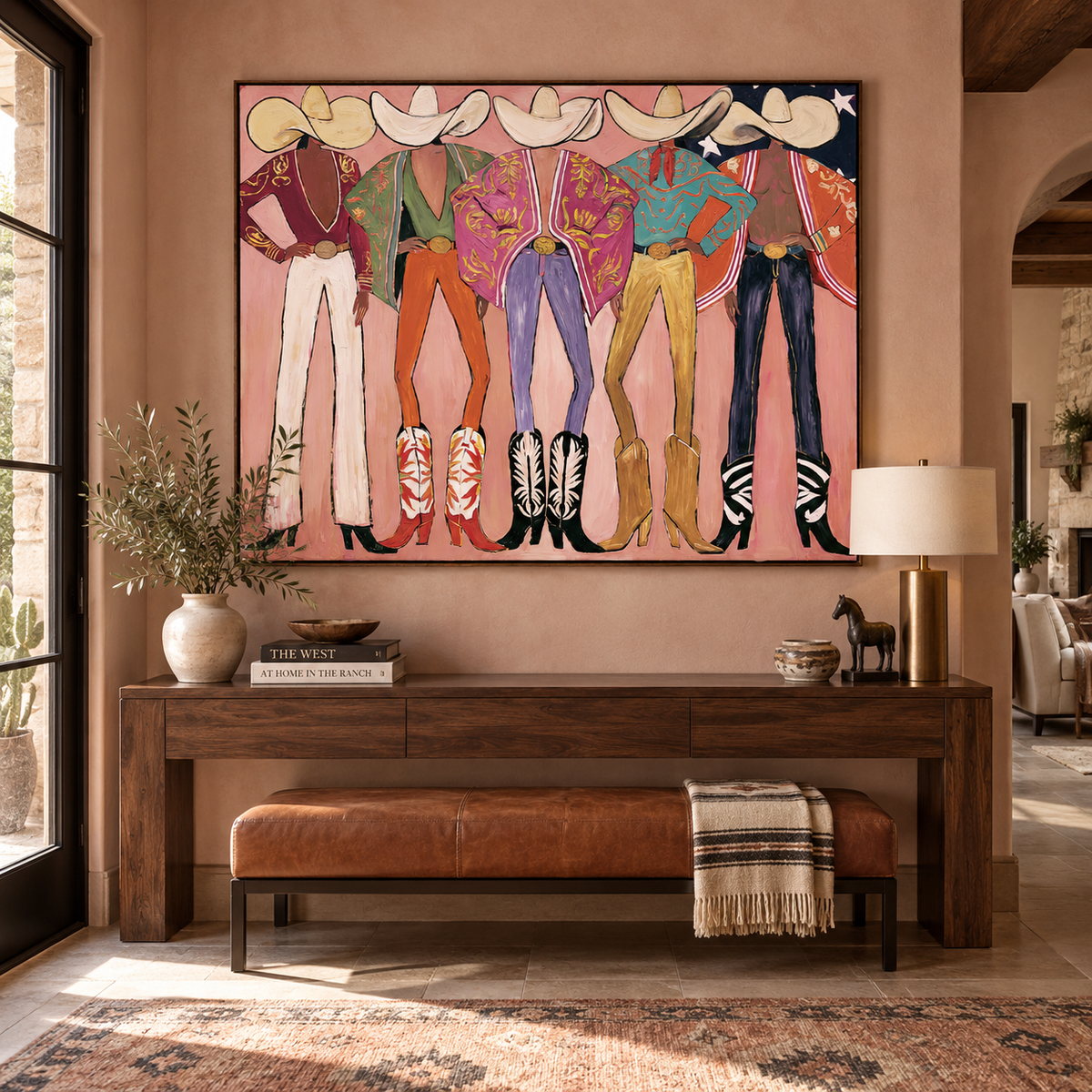 Pink Rodeo-Five Cowgirl Painting