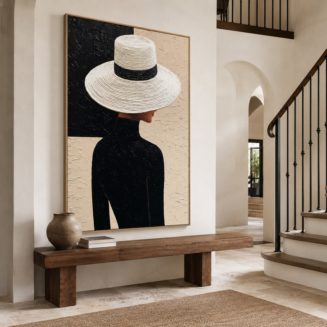Ivory Brim-Minimalist Woman Oil Painting