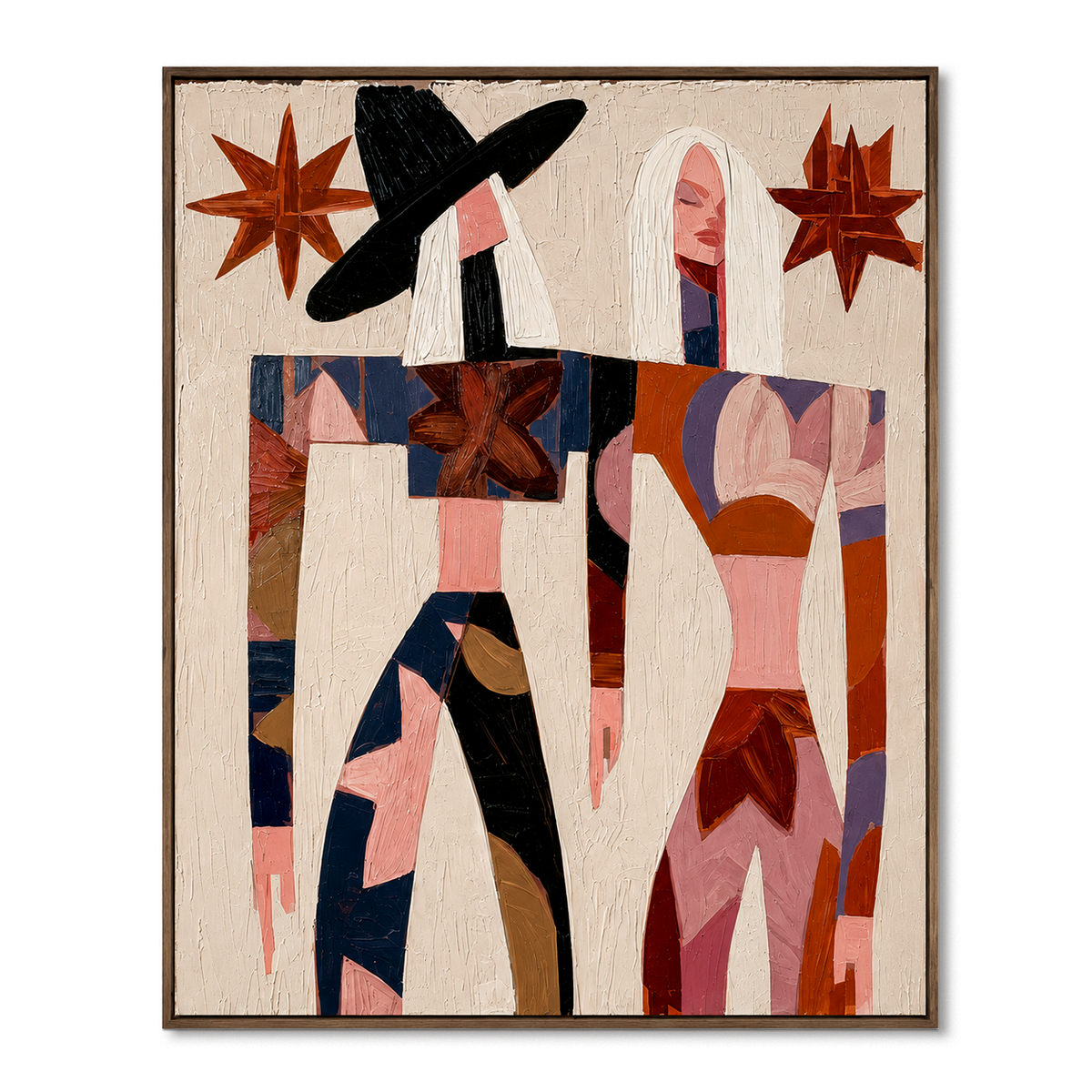 Twin Muses-Modern Women Figurative Painting