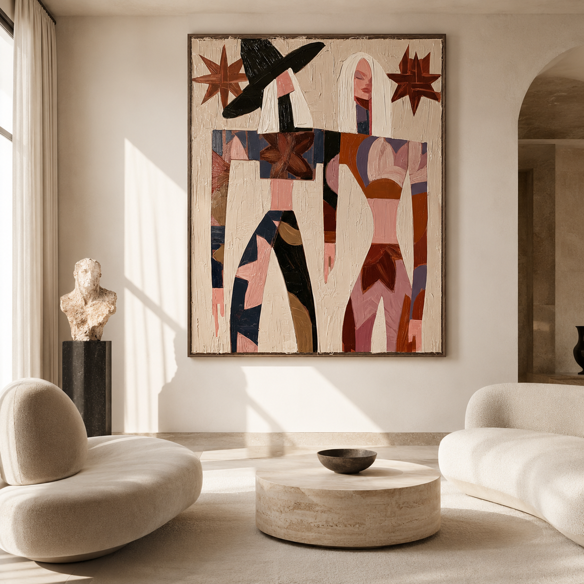 Twin Muses-Modern Women Figurative Painting