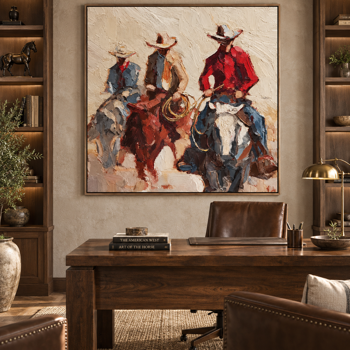 Dust Trail Riders-Western Cowboy Painting