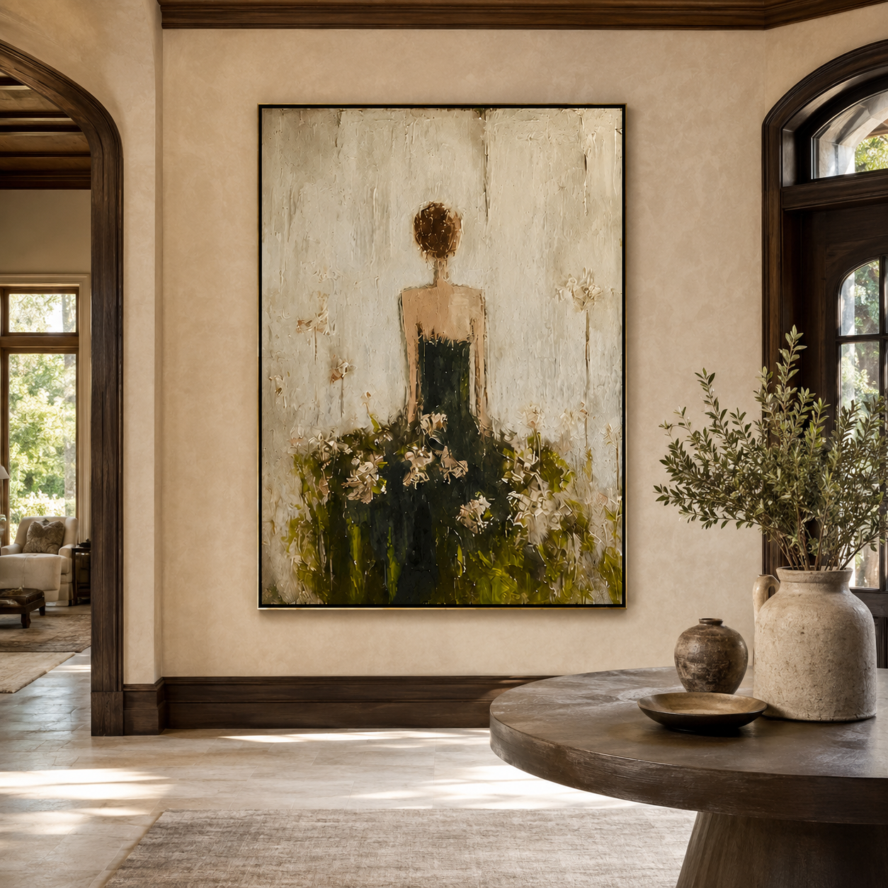 Garden Muse-Figurative Woman Oil Painting
