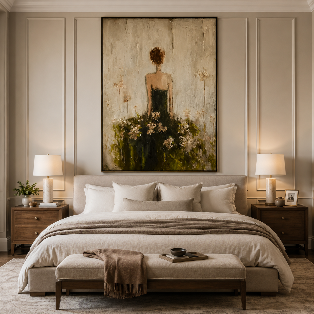 Garden Muse-Figurative Woman Oil Painting