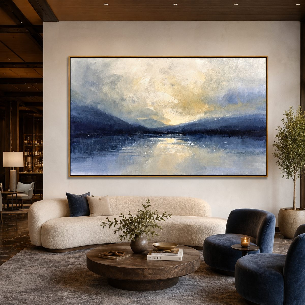 Dawn Reflection-Blue Mountain Lake Painting