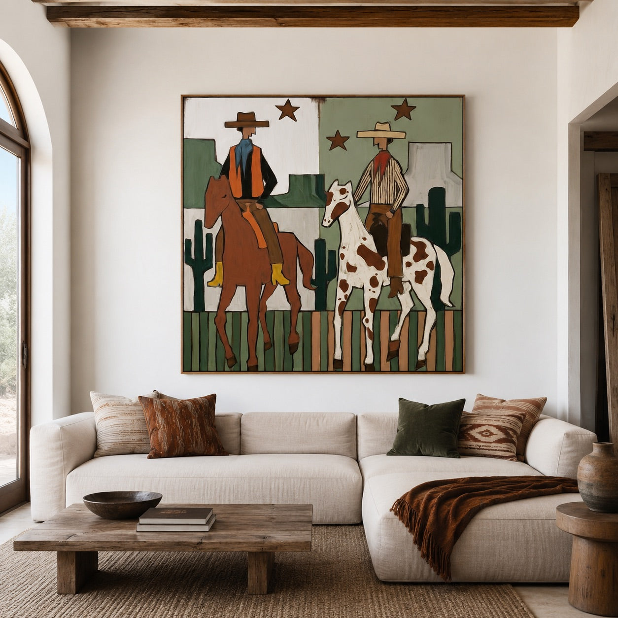 Twin Trails-Western Riders Oil Painting