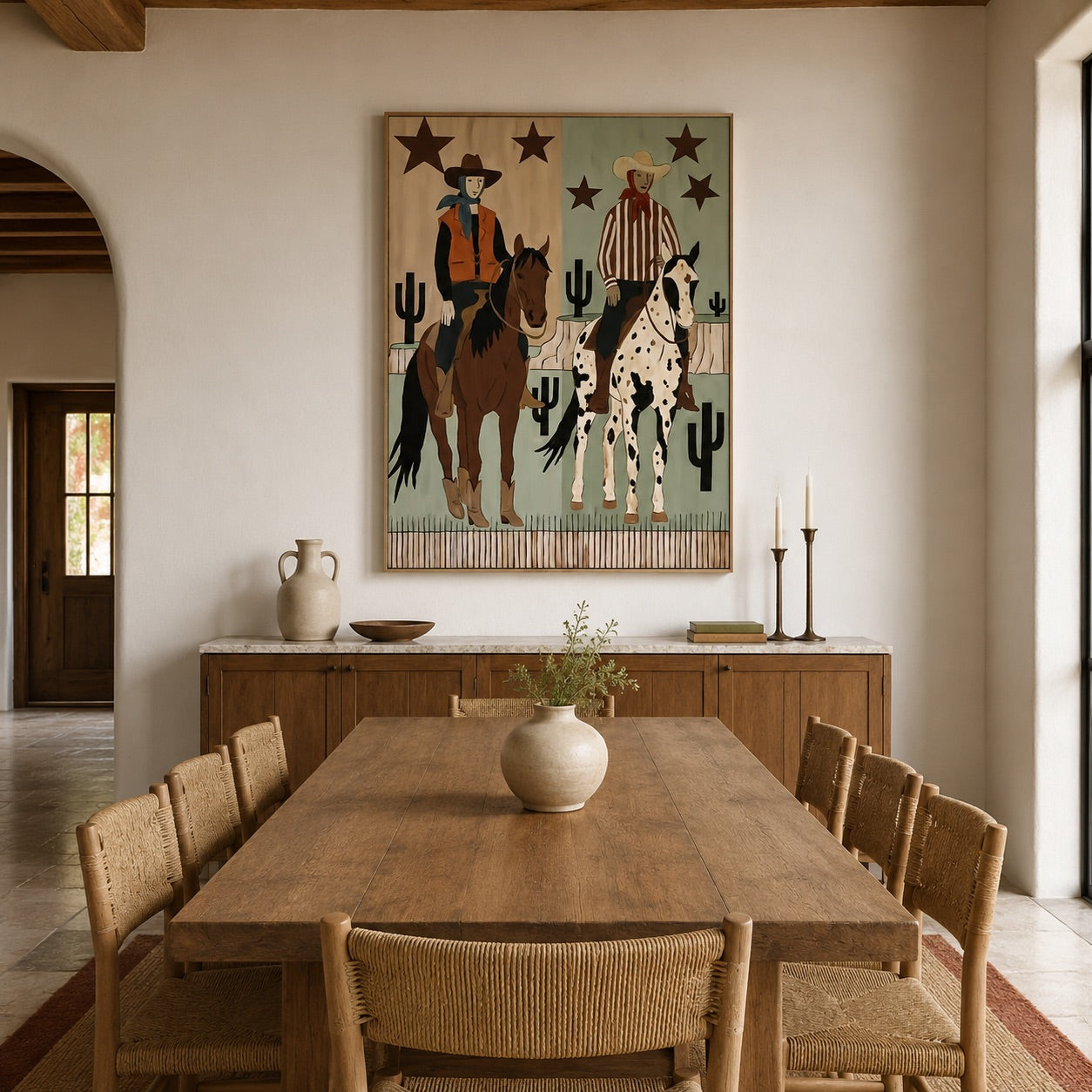 Sage Frontier-Cowboy Horse Oil Painting