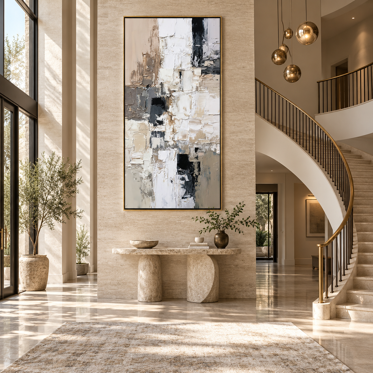 Ivory Contrast-Abstract Painting